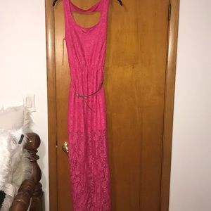 Lace pink midi/maxi dress